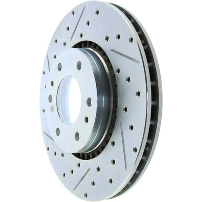 StopTech Select Sport Drilled And Slotted Brake Rotor; Front Right