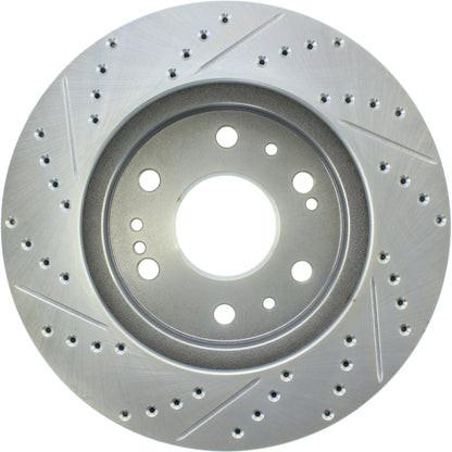StopTech Select Sport Drilled And Slotted Brake Rotor; Front Left