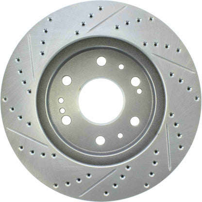 StopTech Select Sport Drilled And Slotted Brake Rotor; Front Left