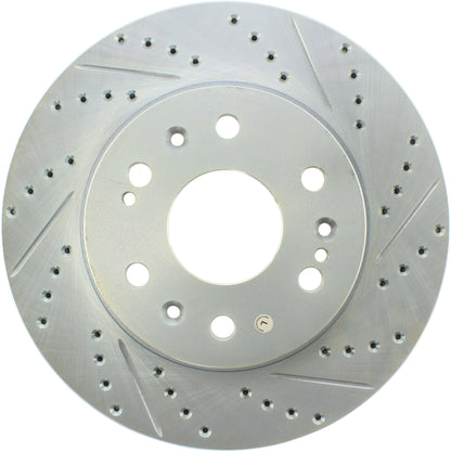 StopTech Select Sport Drilled And Slotted Brake Rotor; Front Left