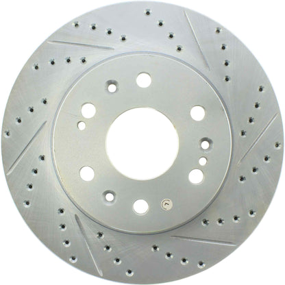 StopTech Select Sport Drilled And Slotted Brake Rotor; Front Left