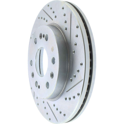 StopTech Select Sport Drilled And Slotted Brake Rotor; Front Left