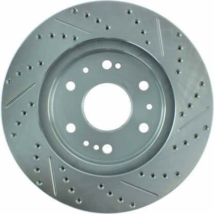 StopTech Select Sport Drilled And Slotted Brake Rotor; Front Right