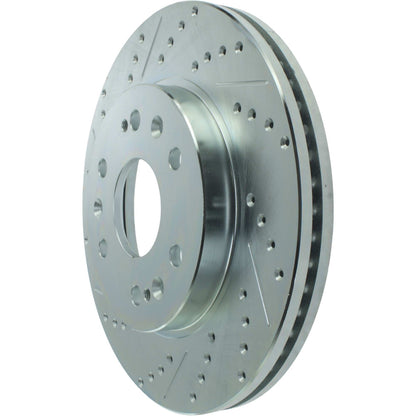 StopTech Select Sport Drilled And Slotted Brake Rotor; Front Right