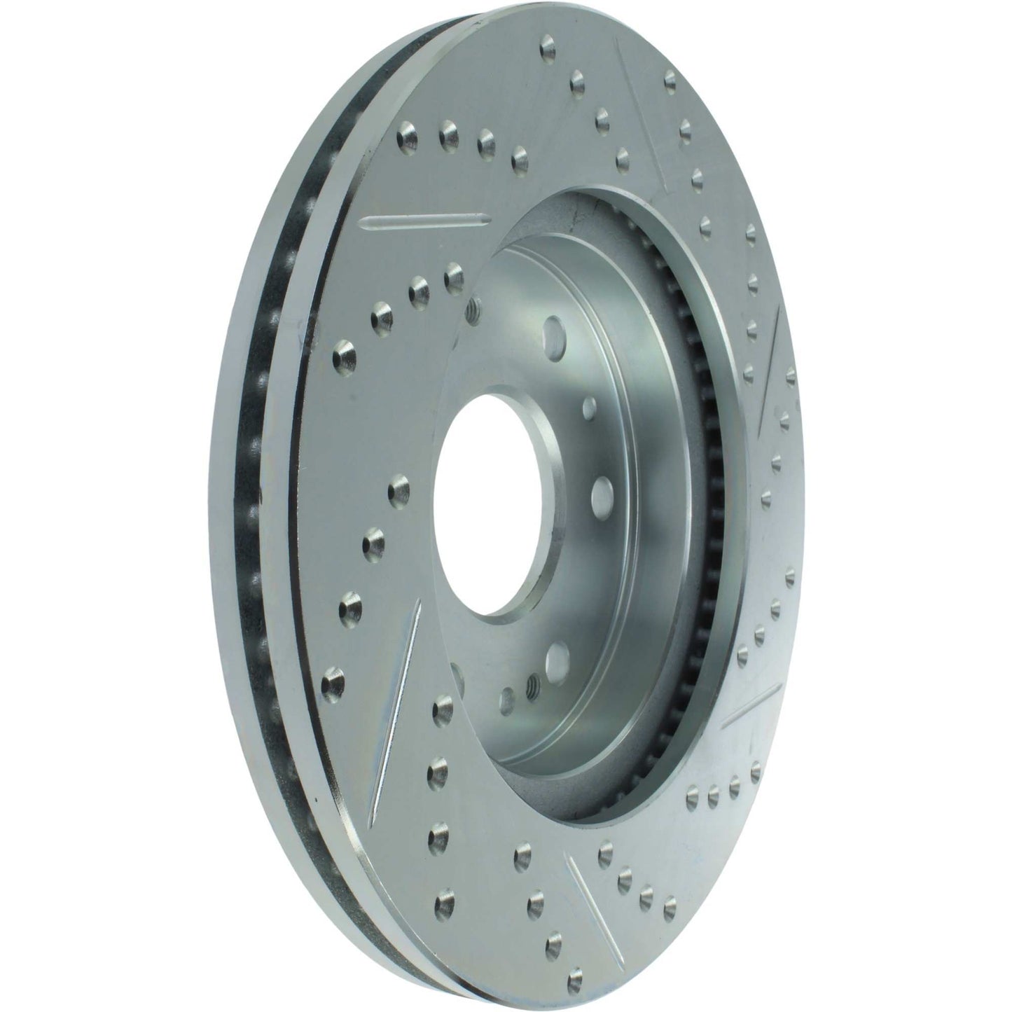 StopTech Select Sport Drilled And Slotted Brake Rotor; Front Right