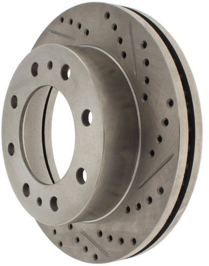 StopTech Select Sport Drilled And Slotted Brake Rotor; Front Left