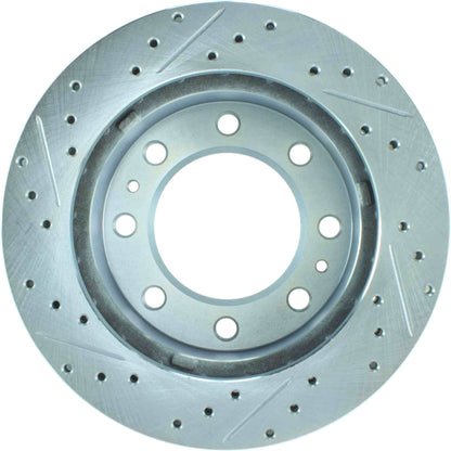 StopTech Select Sport Drilled And Slotted Brake Rotor; Front Left