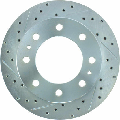 StopTech Select Sport Drilled And Slotted Brake Rotor; Front Right