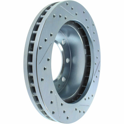 StopTech Select Sport Drilled And Slotted Brake Rotor; Front Right