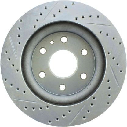 StopTech Select Sport Drilled And Slotted Brake Rotor; Front Left