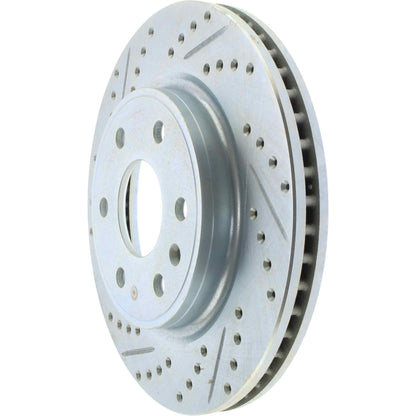 StopTech Select Sport Drilled And Slotted Brake Rotor; Front Right
