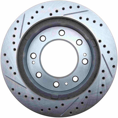 StopTech Select Sport Drilled And Slotted Brake Rotor; Front Left