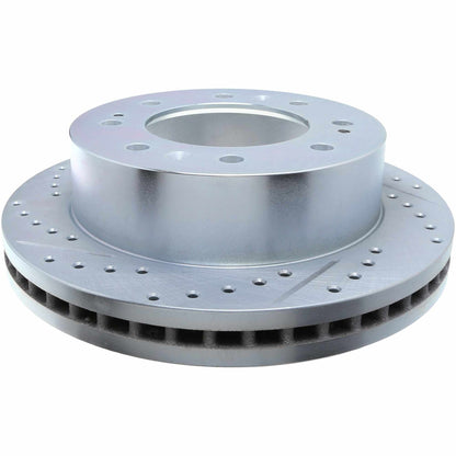 StopTech Select Sport Drilled And Slotted Brake Rotor; Front Right