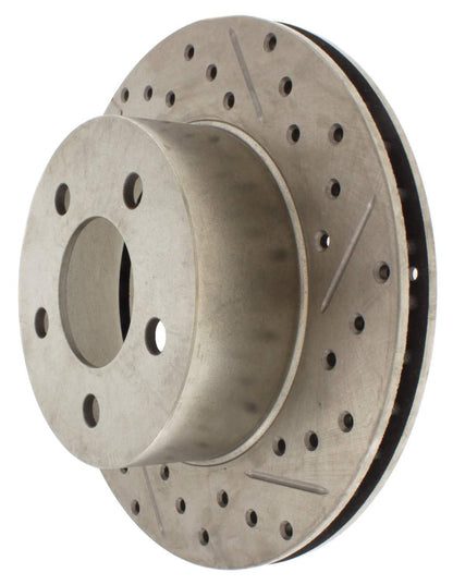 StopTech Select Sport Drilled And Slotted Brake Rotor; Front Left