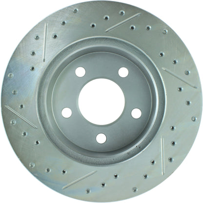 StopTech Select Sport Drilled And Slotted Brake Rotor; Front Left