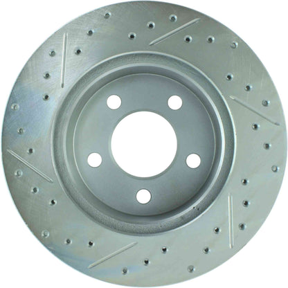 StopTech Select Sport Drilled And Slotted Brake Rotor; Front Left