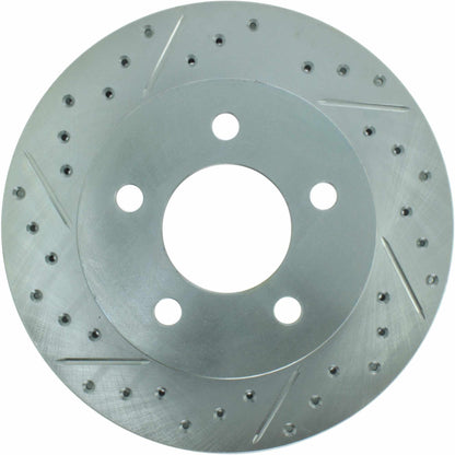 StopTech Select Sport Drilled And Slotted Brake Rotor; Front Right