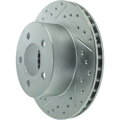 StopTech Select Sport Drilled And Slotted Brake Rotor; Front Right