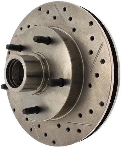 StopTech Select Sport Drilled And Slotted Brake Rotor; Front Left