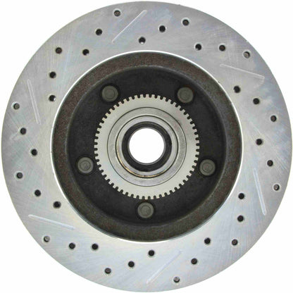 StopTech Select Sport Drilled And Slotted Brake Rotor; Front Left