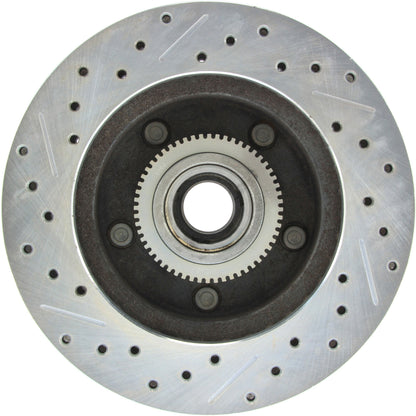 StopTech Select Sport Drilled And Slotted Brake Rotor; Front Left