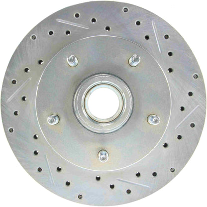 StopTech Select Sport Drilled And Slotted Brake Rotor; Front Left