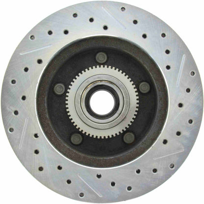 StopTech Select Sport Drilled And Slotted Brake Rotor; Front Right