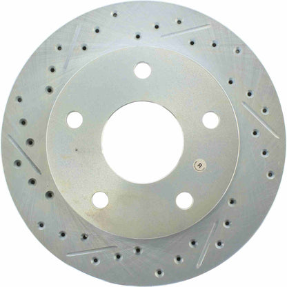 StopTech Select Sport Drilled And Slotted Brake Rotor; Front Left
