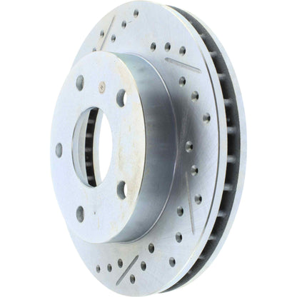 StopTech Select Sport Drilled And Slotted Brake Rotor; Front Left
