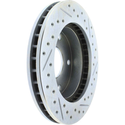 StopTech Select Sport Drilled And Slotted Brake Rotor; Front Left