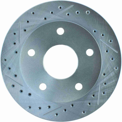 StopTech Select Sport Drilled And Slotted Brake Rotor; Front Right