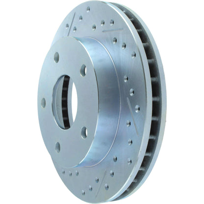 StopTech Select Sport Drilled And Slotted Brake Rotor; Front Right