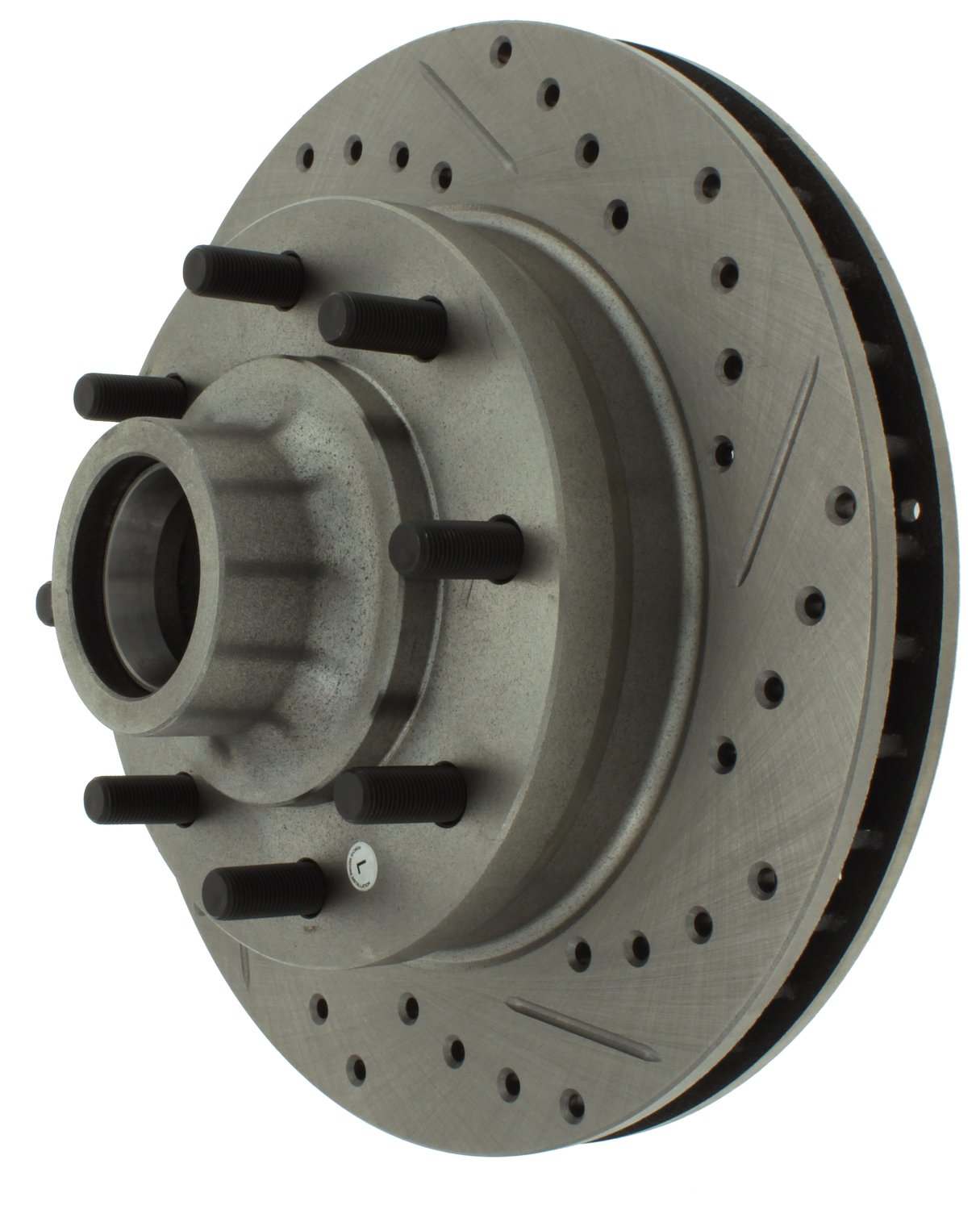 StopTech Select Sport Drilled And Slotted Brake Rotor; Front Left