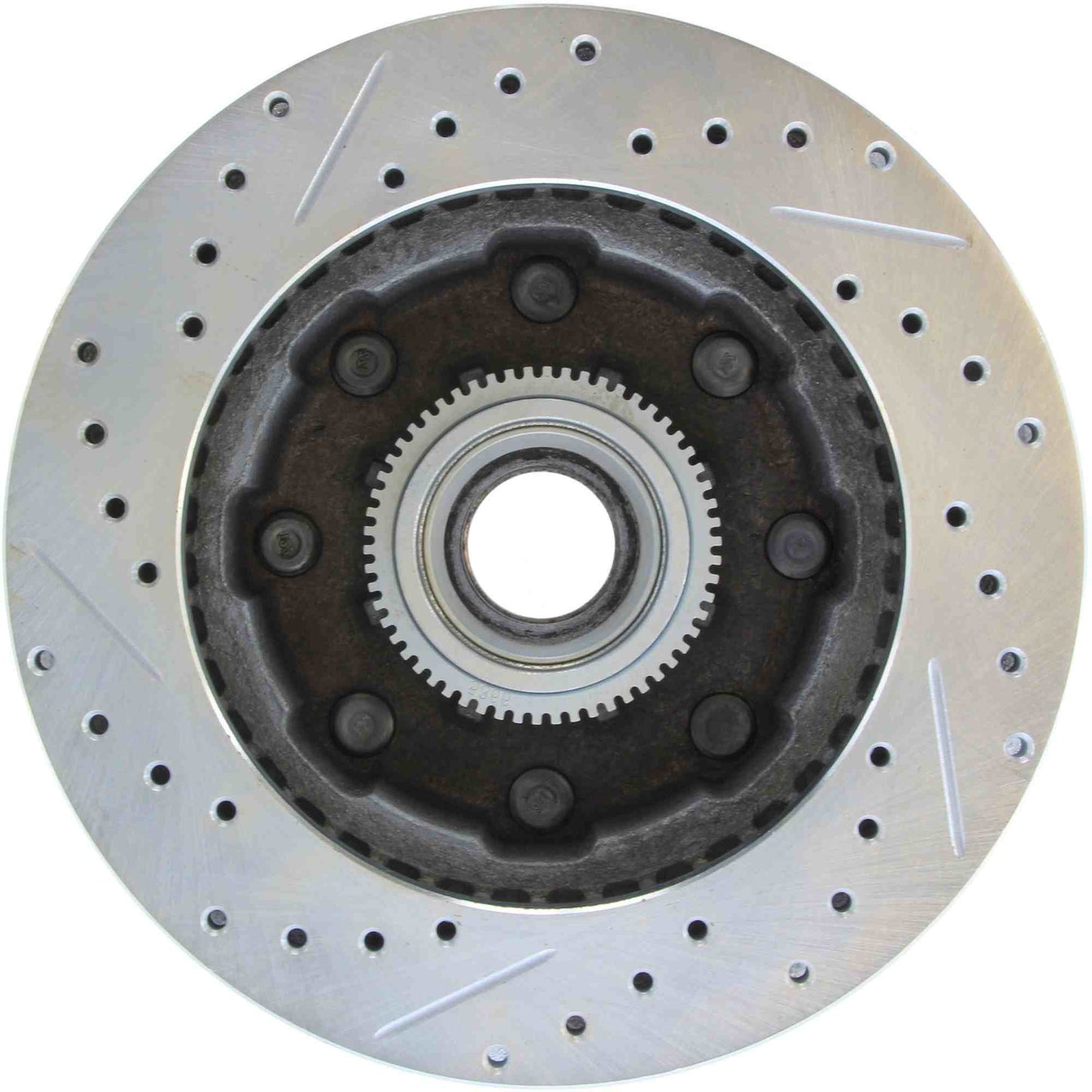 StopTech Select Sport Drilled And Slotted Brake Rotor; Front Left