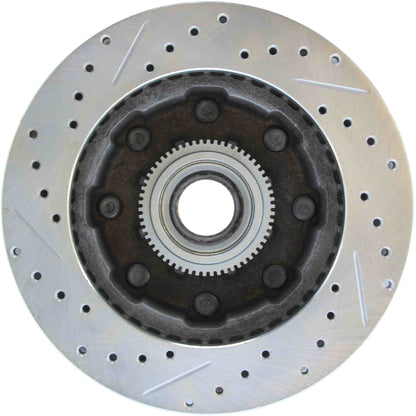 StopTech Select Sport Drilled And Slotted Brake Rotor; Front Left
