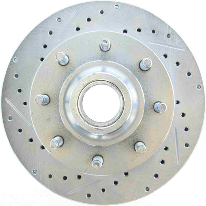StopTech Select Sport Drilled And Slotted Brake Rotor; Front Right