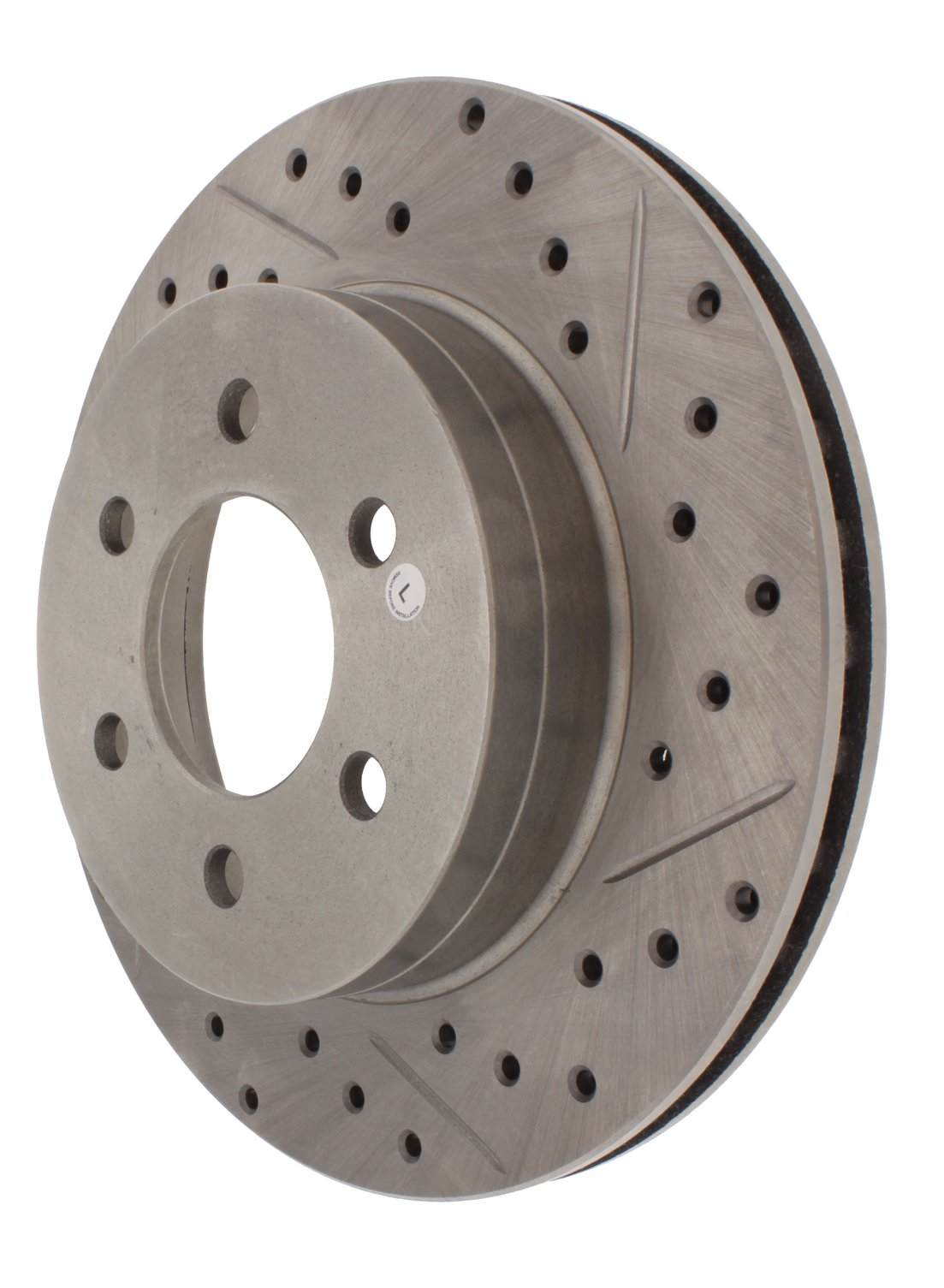 StopTech Select Sport Drilled And Slotted Brake Rotor; Front Left