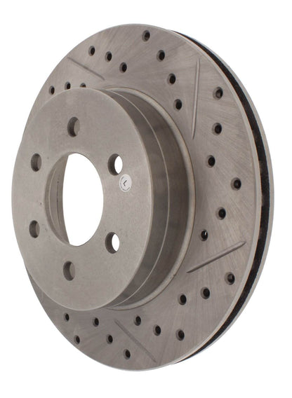 StopTech Select Sport Drilled And Slotted Brake Rotor; Front Left