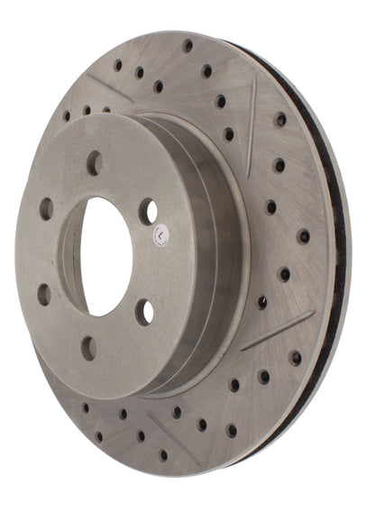 StopTech Select Sport Drilled And Slotted Brake Rotor; Front Left
