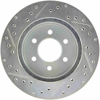 StopTech Select Sport Drilled And Slotted Brake Rotor; Front Left