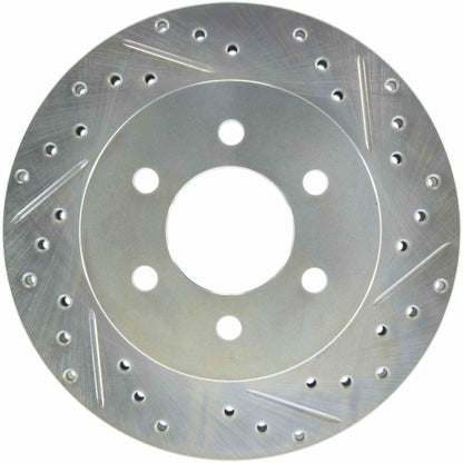 StopTech Select Sport Drilled And Slotted Brake Rotor; Front Left