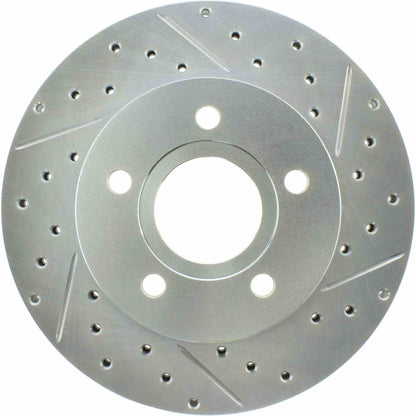 StopTech Select Sport Drilled And Slotted Brake Rotor; Front Left