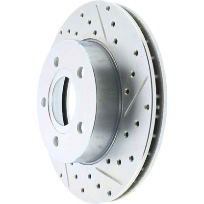 StopTech Select Sport Drilled And Slotted Brake Rotor; Front Left