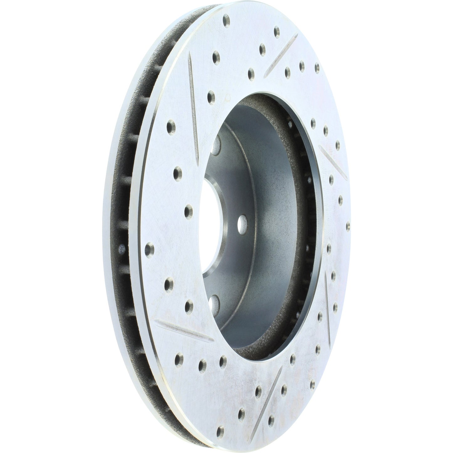 StopTech Select Sport Drilled And Slotted Brake Rotor; Front Left