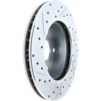 StopTech Select Sport Drilled And Slotted Brake Rotor; Front Left
