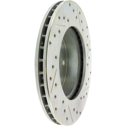 StopTech Select Sport Drilled And Slotted Brake Rotor; Front Right