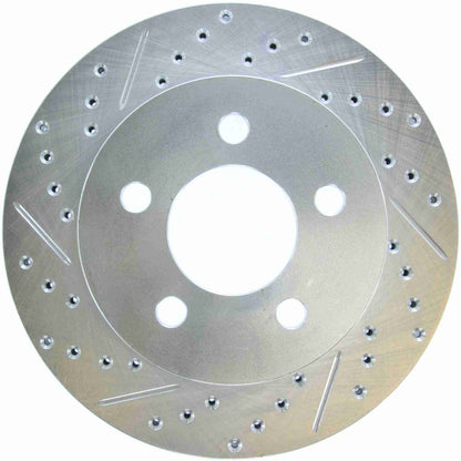StopTech  Select Sport Drilled And Slotted Brake Rotor; Front Right