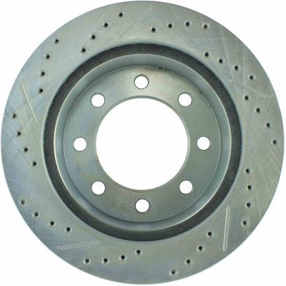 StopTech Select Sport Drilled And Slotted Brake Rotor; Front Left