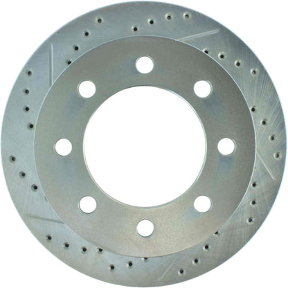 StopTech Select Sport Drilled And Slotted Brake Rotor; Front Right
