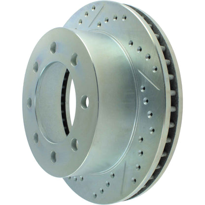 StopTech Select Sport Drilled And Slotted Brake Rotor; Front Right